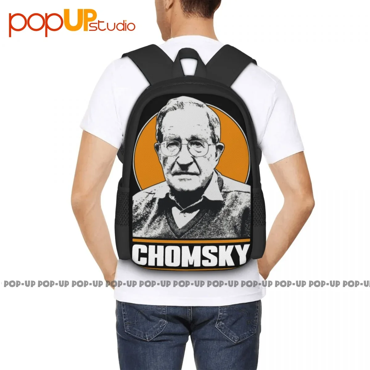 Noam Chomsky tributo moderno linguografia mochila, grande capacidade ginásio, eco amigável