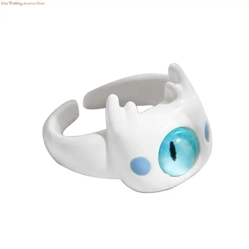 G92D Eyes Animal Stacking Ring Color Resin Open Ring Suitable for Girls