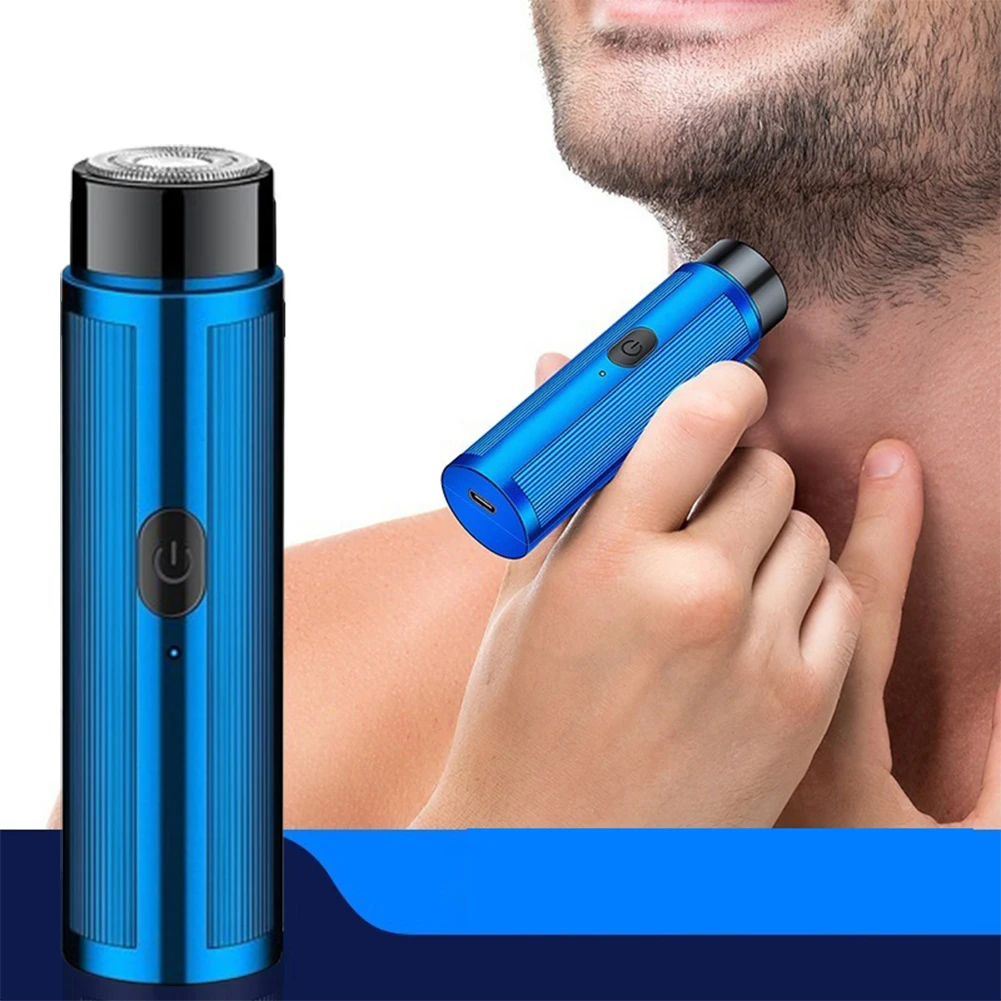 Mini rasoir électrique pour hommes, chargement USB, modèles de voyage, portable, sans dommages à la peau, visage, barbe, corps, longue durée