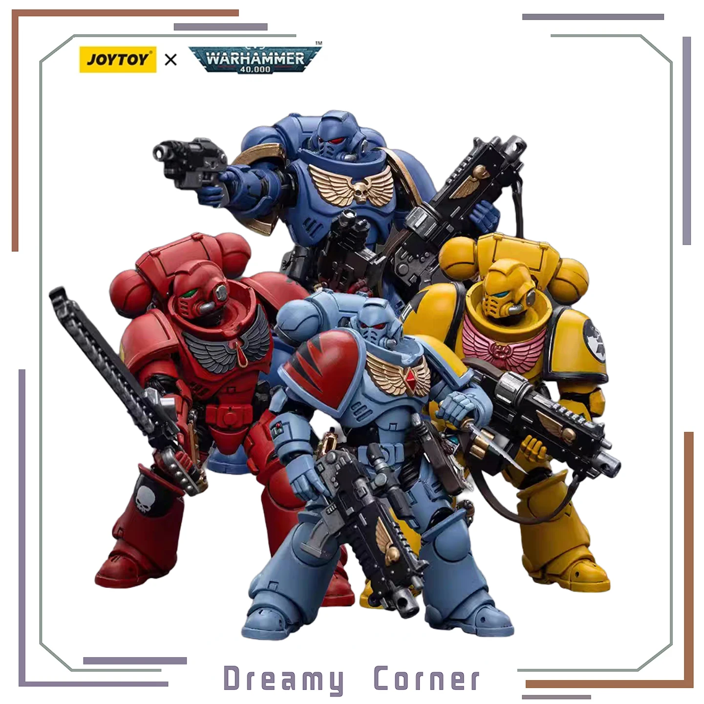 

【In Stock】JOYTOY Warhammer 40K Space Wolves Imperial Fists Ultramarines Blood Angels Intercessors 1/18 Action Figures Toys