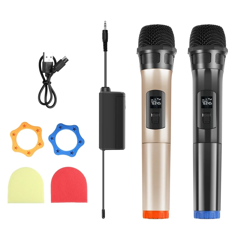 Drag Two Microphone With LED Screen Conference Computer Live Performance Microphone