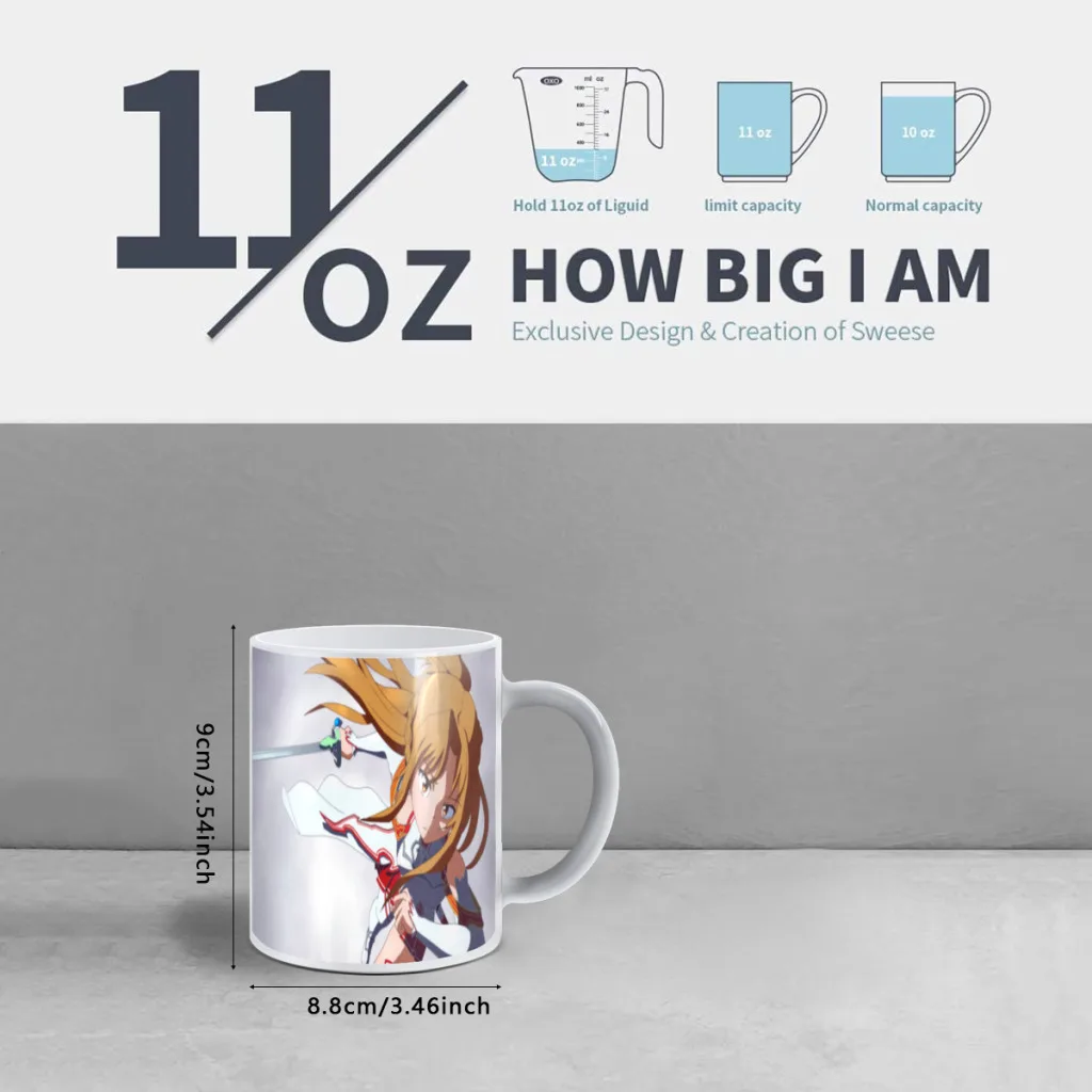 Custom Sword Art Online-Creativity Change Color Chang mug Ceramic mug Hot Coffee Cup Breakfast Cup mug Friend Gift