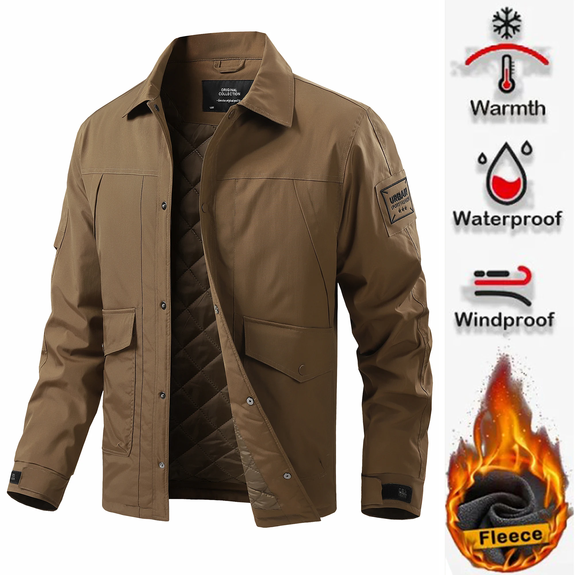 

Winter Parka Men Windbreak Plus Thick Warm Windproof Fur Coats Male Military Hooded Anorak Jackets Men's Winter Jackets