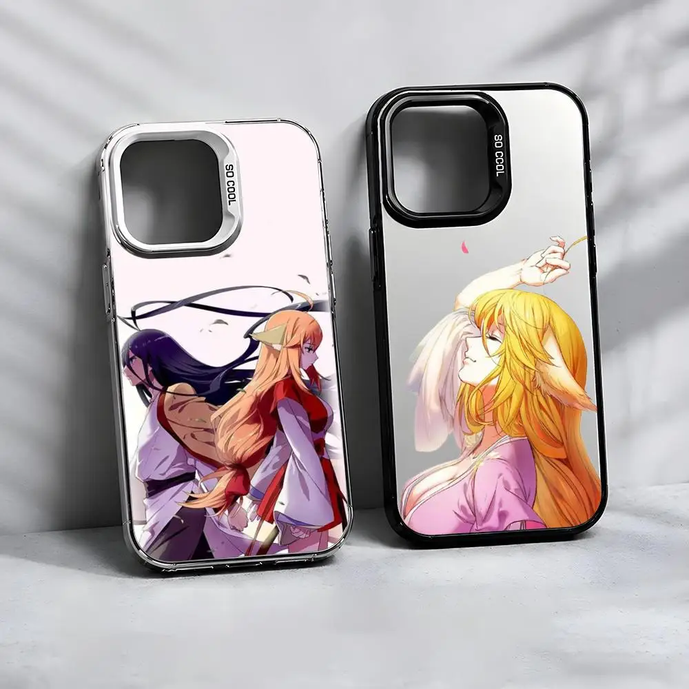Funda de Teléfono Animation F-Fox S-Spirit M-Matchmaker para iPhone 17 16 15 14 13 Pro Max Air, Acabado Mate, Láser Metálico, Aurora, de Lujo