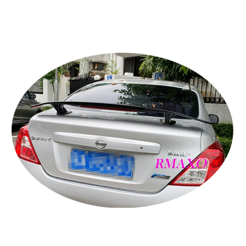 For NISSAN Versa Spoiler 2011-2014 SUNNY spoiler NT High Quality  ABS Material Car Rear Wing Primer Color Rear Spoiler