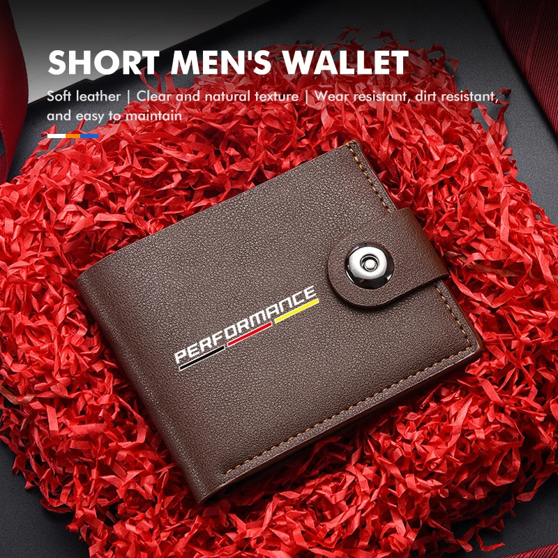 Car Men's Short Wallet Business Card Money Bag Case Coin Purse For BMW E91 E92 E60 F10 F30 E39 E36 E87 X1 X3 X5 E70 E46 E90