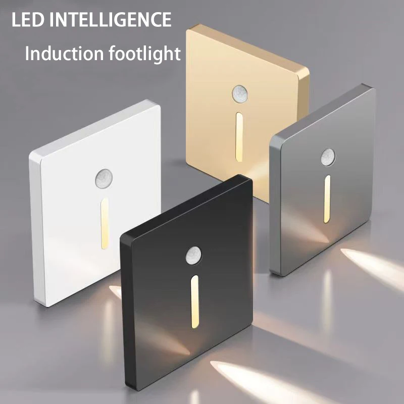 

Light Sensing Smart Motion Sensor LED Stair Foot Light Indoor Outdoor Stair Wall Light Recessed LED Step Light Bedroom Decoratio