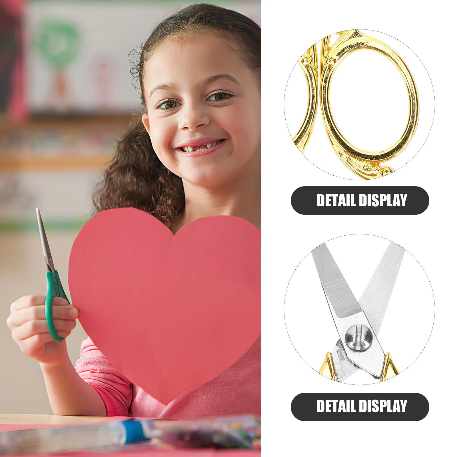 

Embroidery Scissors Vintage Gold Sewing Tool Compact Multi Purpose Scissors for DIY Craft Paper Cutting Thread Cutting Household