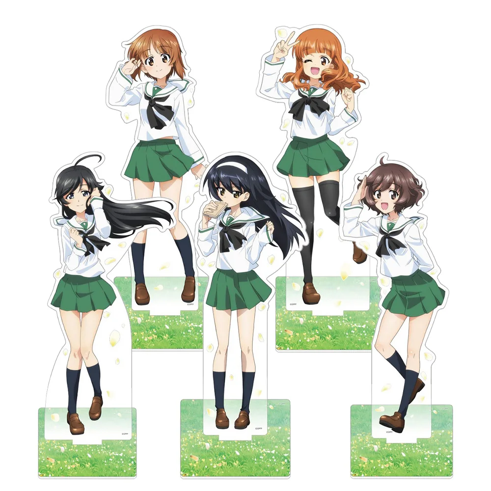 الفتيات وبانزر نيشيزومي ميهو ساوري تاكيبي ايسوزو هانا أكياما يوكاري ريزي ماكو HD الاكريليك حامل سطح المكتب ديكور مكتب زخرفة