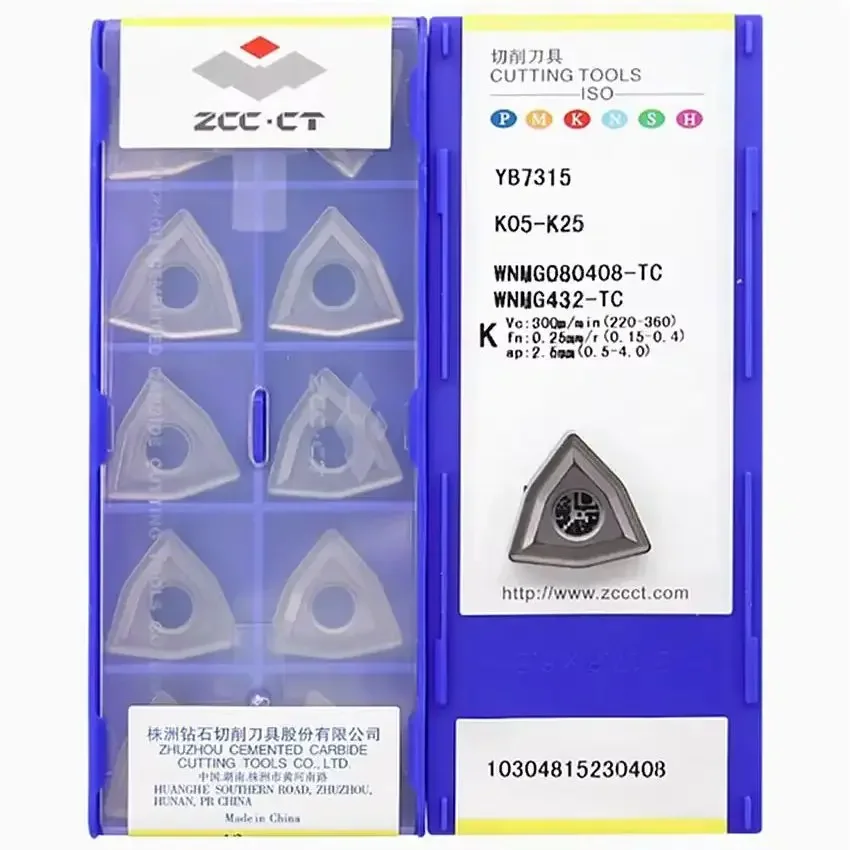 

WNMG080404-TC YB7315/WNMG080408-TC YB7315/WNMG080412-TC YB7315 WNMG431 WNMG432 WNMG433 ZCC.CT Твердосплавные пластины с ЧПУ токарные инструменты