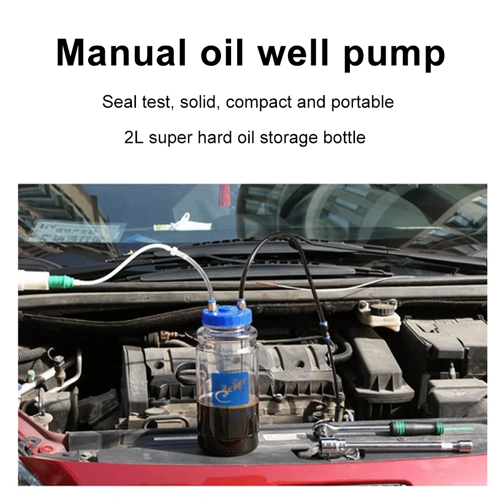 

2L Large Capacity Car Oil Extraction Hand Pump Portable Maintenance Tool Universal Manual Vacuum Oil Extractor Pump