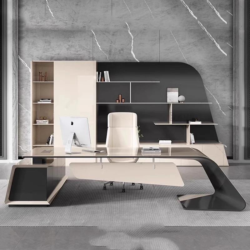 Storage L Shape Office Desk Table Computer Workbench Work Table Luxury Desktop Tavolo Scrivania Ufficio Office Furniture