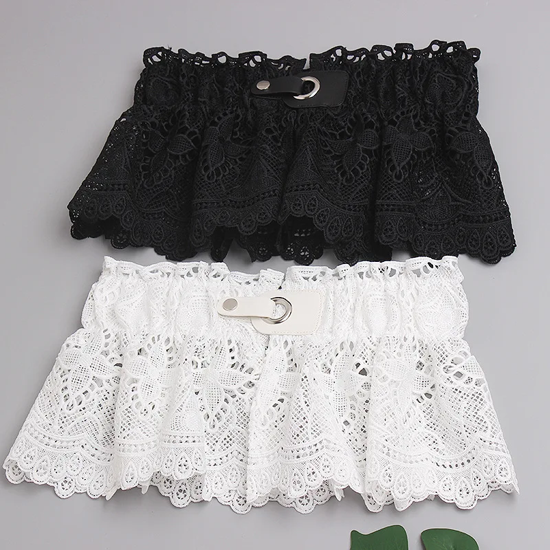 2022 New Belt Button Design Ladies Girdle Thin and Versatile Elastic Waist Lace Wide Belt Designer Belt Belt for Woman