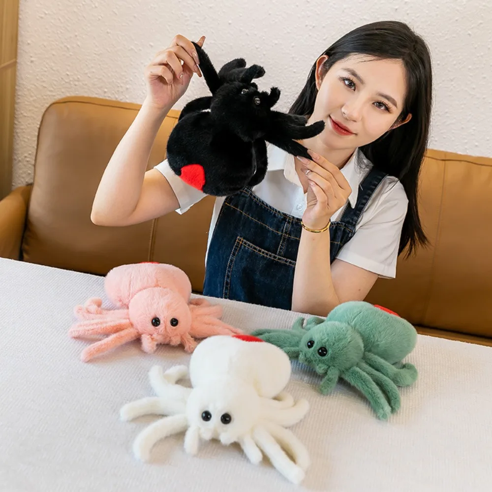 Halloween Simulation Spinne Plüsch Spielzeug Springen Spinne Puppe Krabbeln Haustier Puppe Plüsch Nette Reptil Peluche Super Nette Puppe Kind Geschenk
