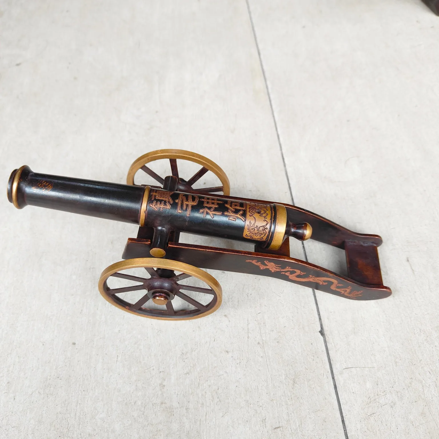 Pure Copper Cannon Decorative Sculpture Ancient Ship Cannon Model Handicrafts Home Decoration Accessories Desk Decoration Gifts