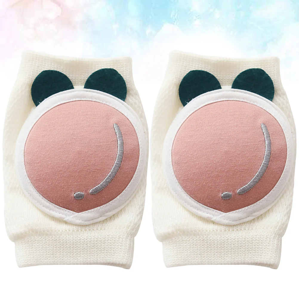 1Pair Kneepads Cotton Material Breathable Sweat Absorbent Deodorant Knee Pads for Crawling Infants
