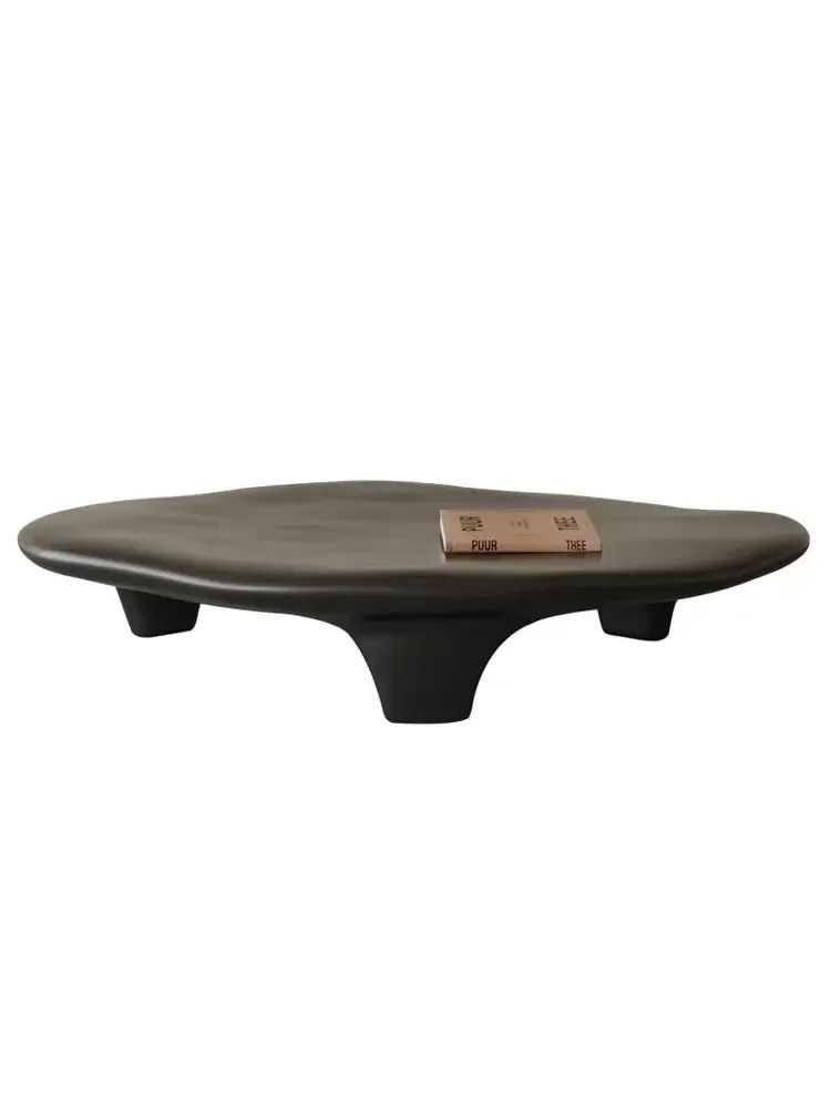 Tea Table Living Room Cream Low Table Designer Glass Fiber Reinforced Plastic Irregular Shaped Black