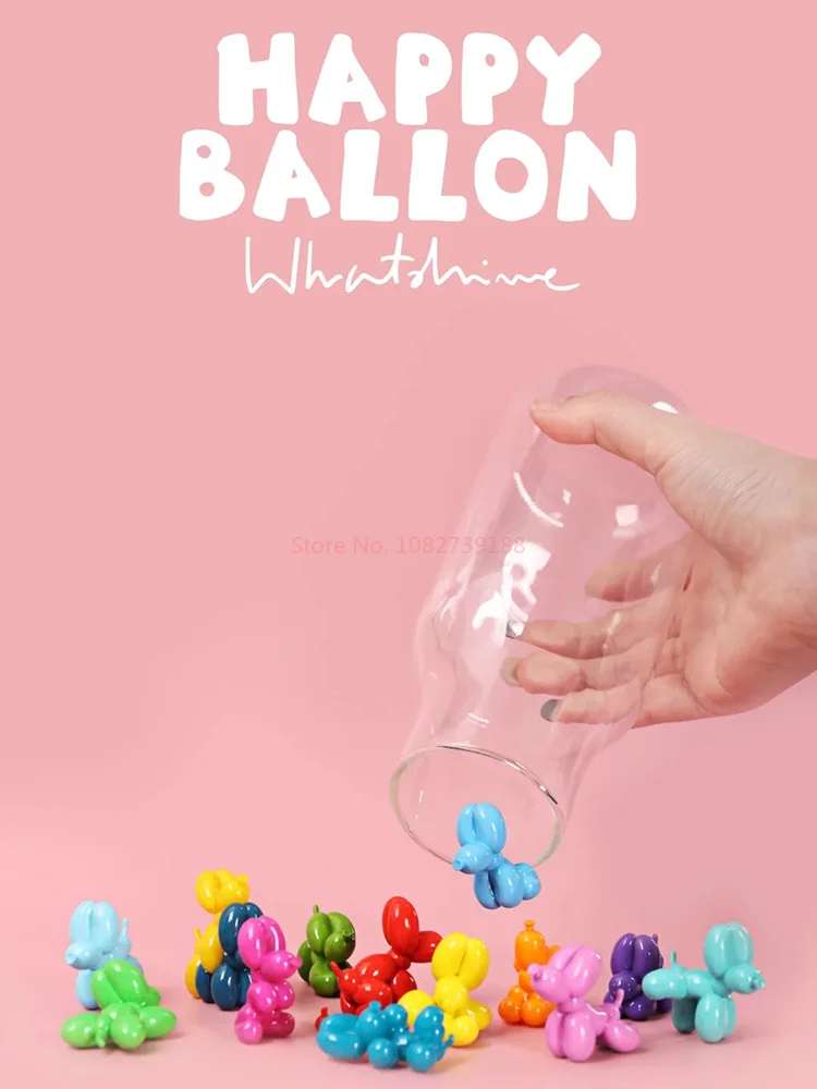 

Moedouble Happy Balloon Dog Blind Box Mini Bean Cute Collectible Figure Surprise Caja Kawaii Style Toys Kids Birthday Gifts