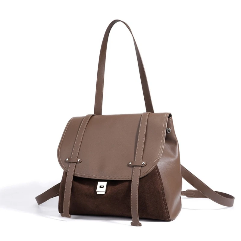 

Vintage Women Genuine Leather Shoulder Bag Women Multifunction Underarm Bags Casual Lady Handbag Bolso Fashionable Backpacks