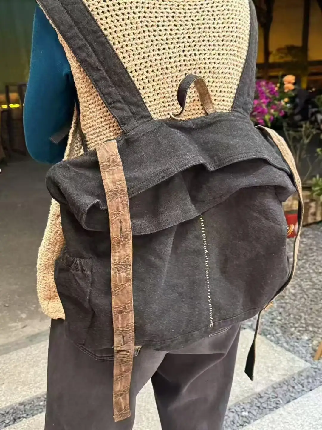 

European And American Retro Cotton Linen Canvas Bag With Personalized High-end Feel Large Capacity Outdoor Travel Backpack Trend