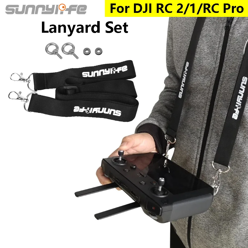 

Sunnylife For DJI RC 2/RC Pro/RC Remote Controller Neck Strap Lanyard W Screws for DJI Mini 4 Pro Mavic 4 Pro FLIP Drone Parts