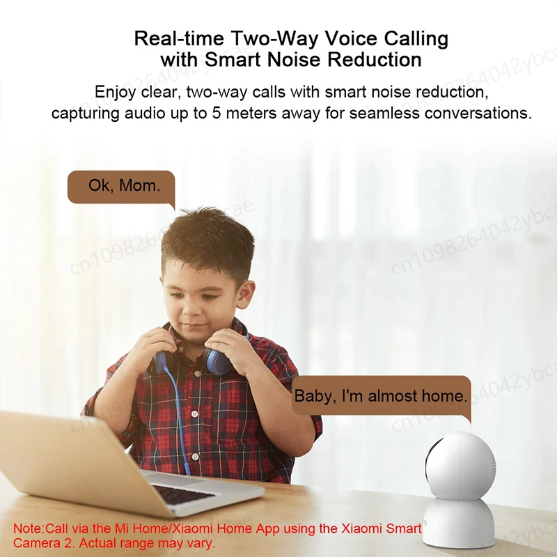 XIAOMI 홈 보안 지능형 Wi-Fi 카메라 2 PTZ 버전, 2.5K, 360 °   파노라마 뷰, AI 인간 감지, MIHOME 앱 지원