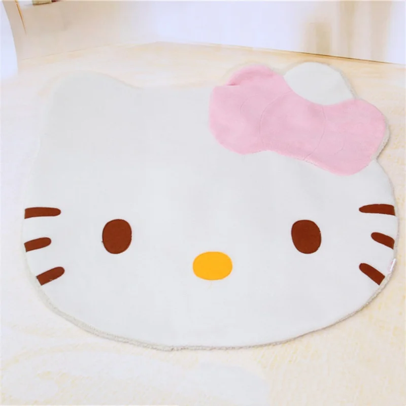 Sanrio Hello Kitty Cartoon Cute Big Head Floor Mat Non-slip Soft Bedroom Living Room Decor Miniso Decor Birthday Gifts For Girl