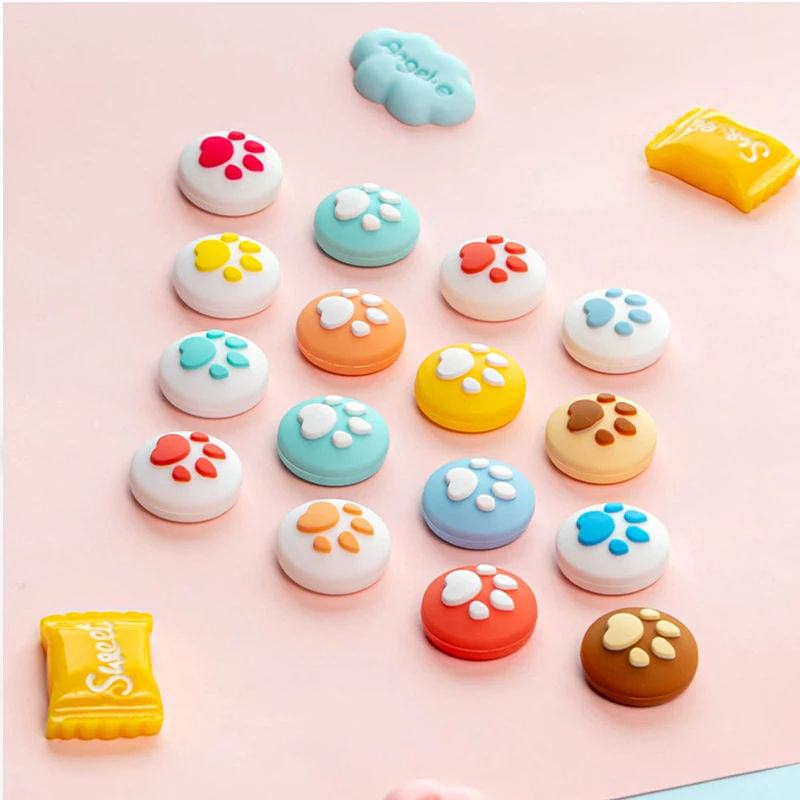 2PCS Nintendo Switch Cute Cat Claw Design Sakura Thumb Grip Caps Soft Silicone Cover Joystick Cap for NS Lite case Accessories