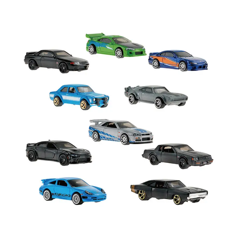 Hot Wheels Fast and Furious 10 Car Pack Multicolor Exclusive Box Model Car Children Toys Collectible Figurines Birthday Gift