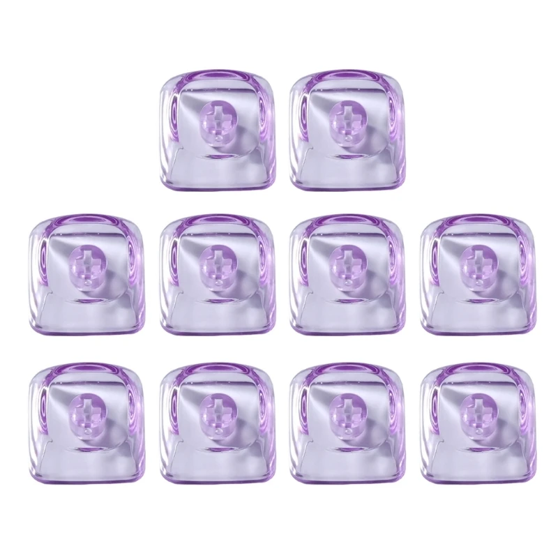 10PCS Mechanical Keyboard Blank Keycap Set 1U MOA Profile, Clear Accent Keycaps with Stem Mount