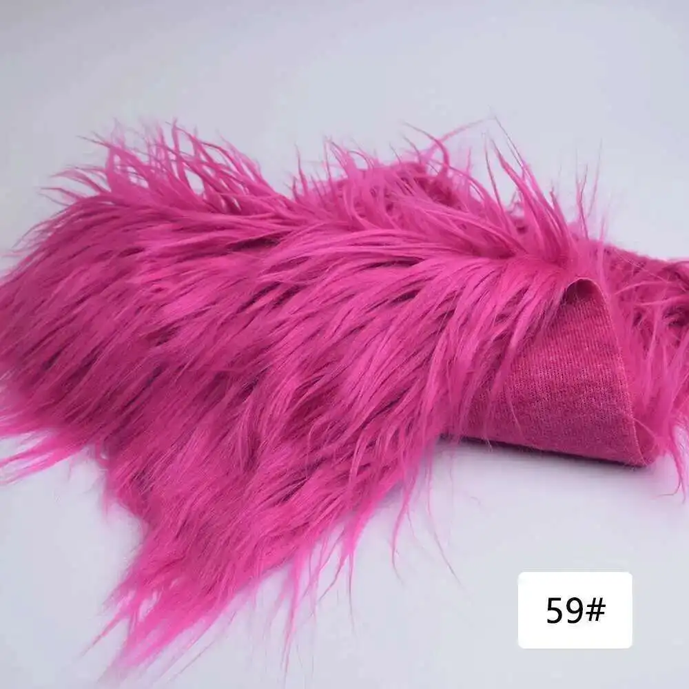 160x50cm Bontstoffen Zacht Pluche 100% polyester Ongeveer 8cm Kledingnaaistoffen Kunstpluche Stoffen