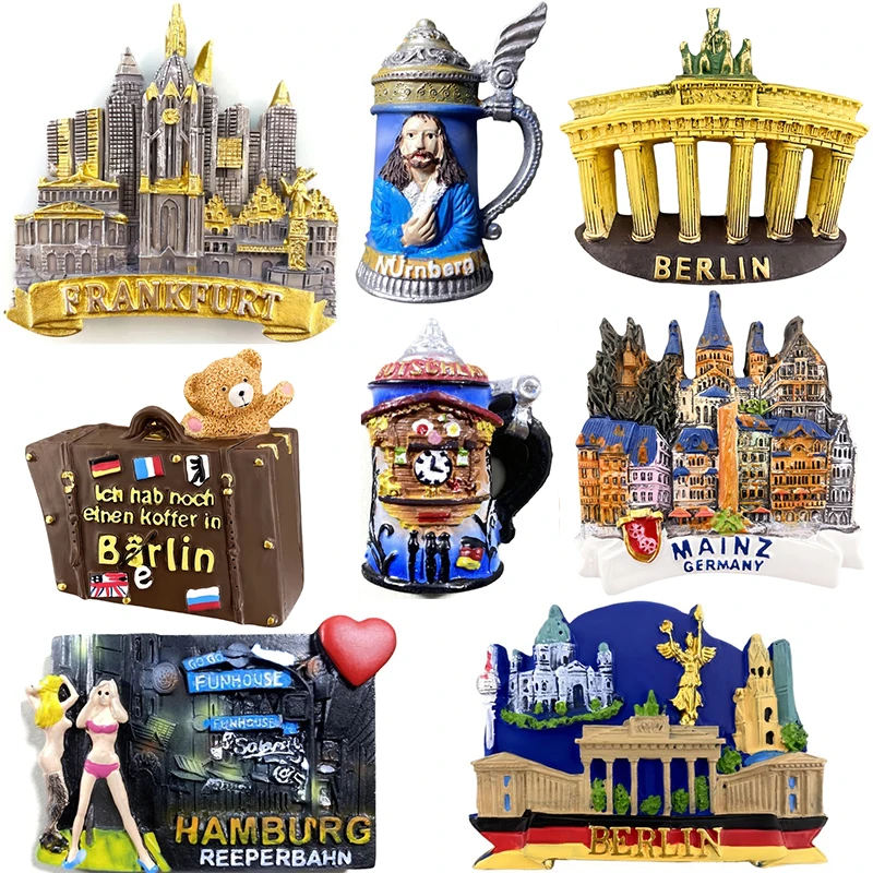 ألمانيا مغناطيس الثلاجة رسالة مجلس ديكور ميونيخ برلين بريمن فرانكفورت السفر تذكارية الثلاجة ملصق ديكور المنزل