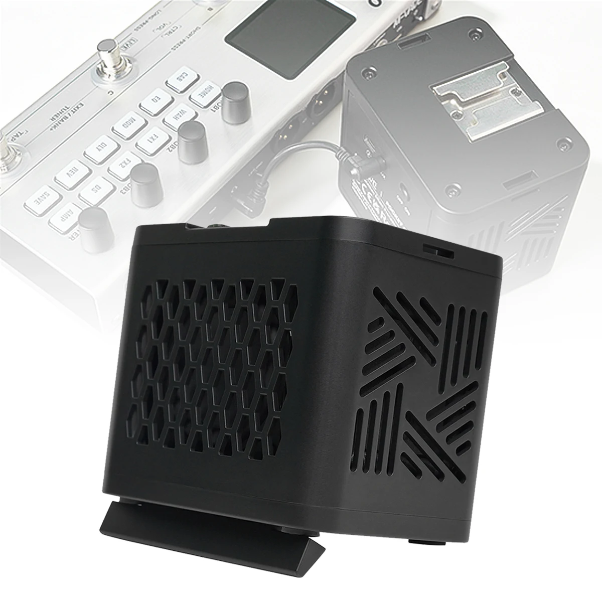 M-VAVE Pocket CAB Rechargeable Guitar Effects Speaker – 900g, 1600mAh, 3.5mm AUX In, for Desktop/Outdoor Practice, 10W