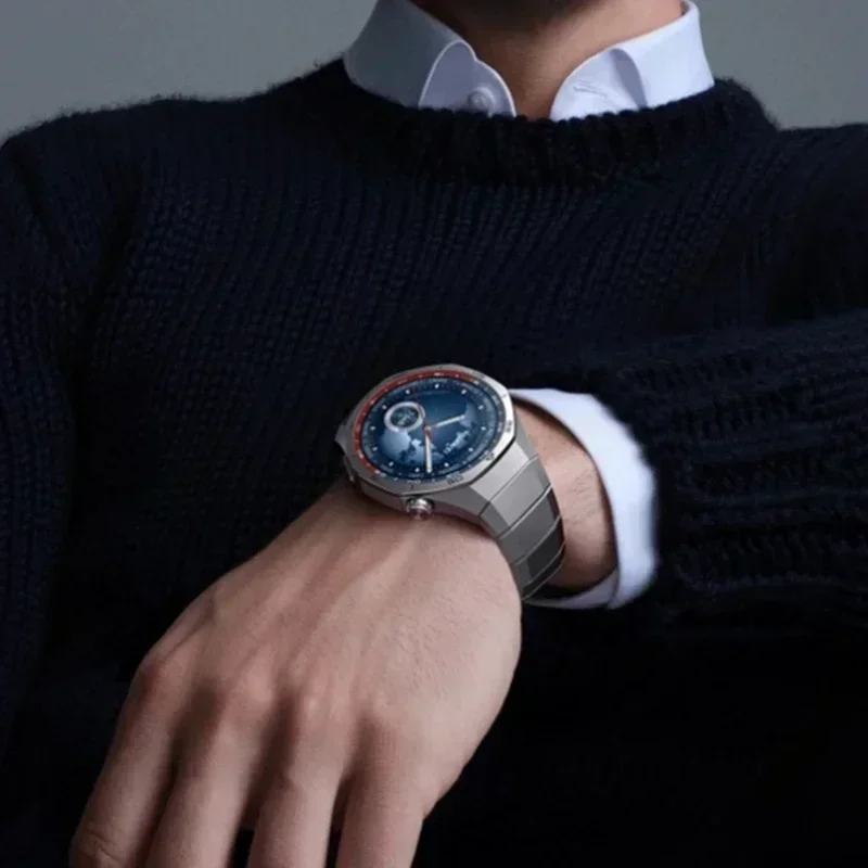 Sem lacunas de luxo pulseira liga titânio para huawei relógio gt 5 pro pulseira metal para huawei relógio gt 5 pro banda negócios correa