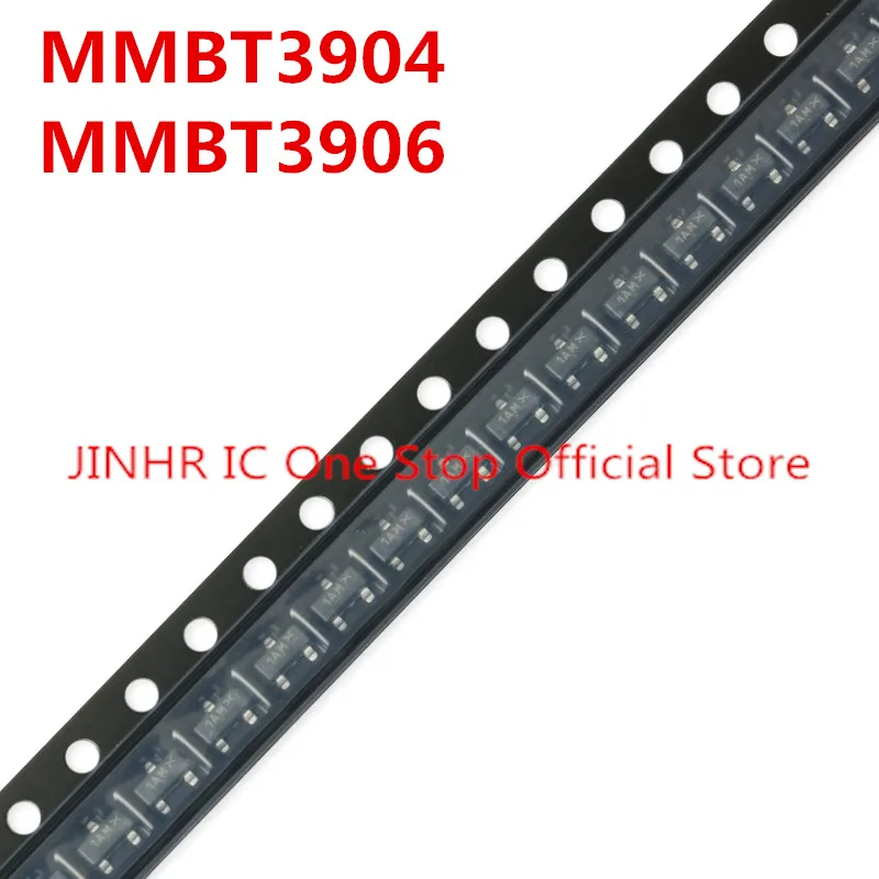 New 100PCS MMBT3904 MMBT3906, MMBT3904LT1G Marking 1AM, MMBT3906LT1G Marking 2A, SOT−23