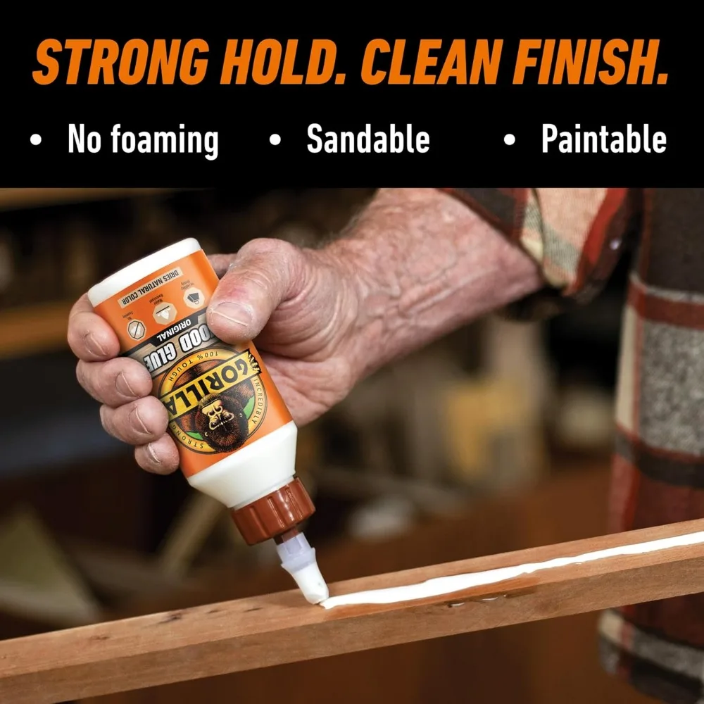 8oz Wood Glue, Natural Color, Fast Drying for Indoor/Outdoor Projects