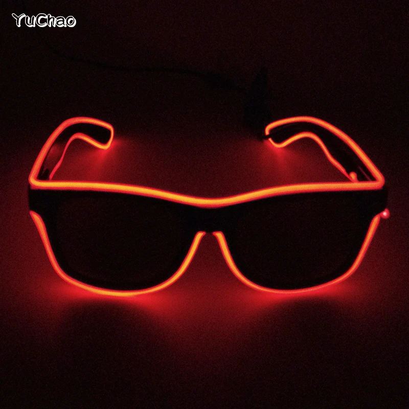 LED-Sonnenbrille, Maskerade, Konzertclub, Rave-Zubehör, leuchtende Sonnenschutzbrille, Cyberpunk-Männerbrille, Damen-LED-Rosa-Brille – Detail 11