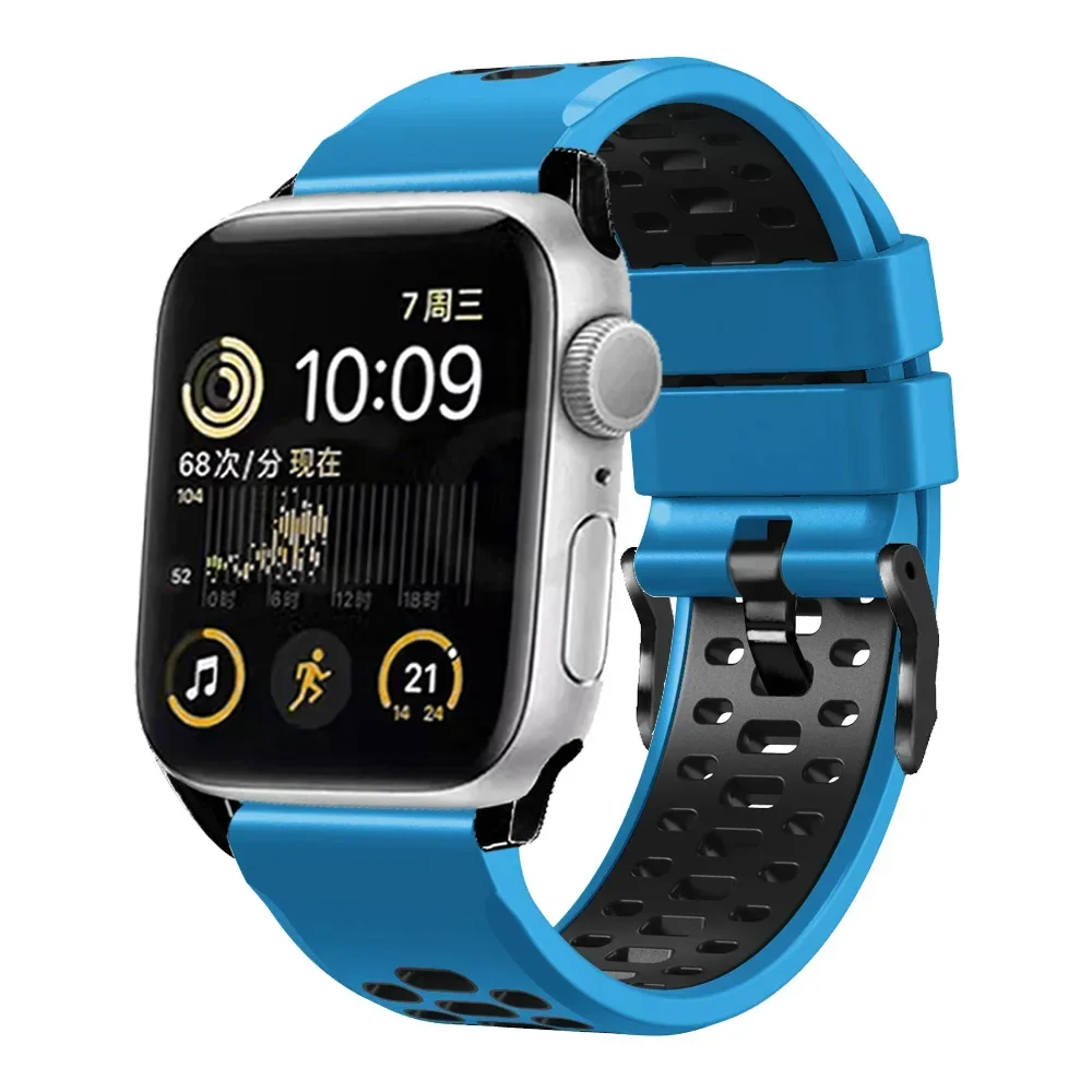Sport Silikonarmband für Apple Watch Ultra 2 49 mm Armband Armband für Apple Watch Serie 9 8 7 SE 6 45 mm 44 mm 42 mm Zubehör – Detail 36