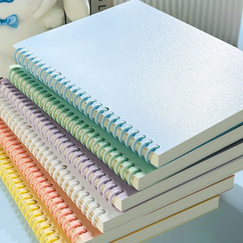 A4/A5/B5 Removable Spiral Notebook 60 Sheets Macaron Loose Leaf Binder Refillable Journal for Students
