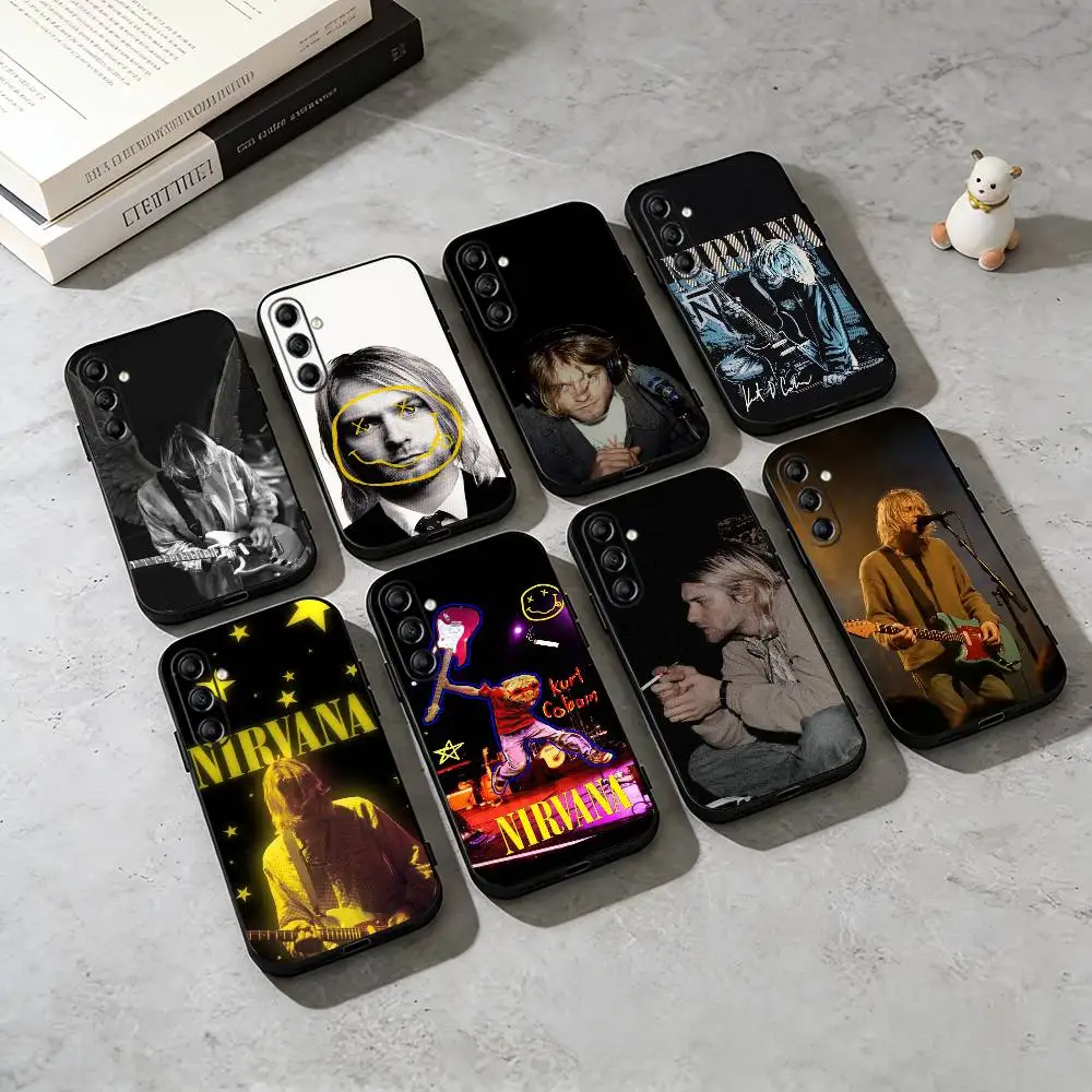 R-Rock Singer Kurt Cobain  Phone Case For Samsung Galaxy A73,A72,A71,A70,A53,A52,A51,Soft Silicone Black Cover