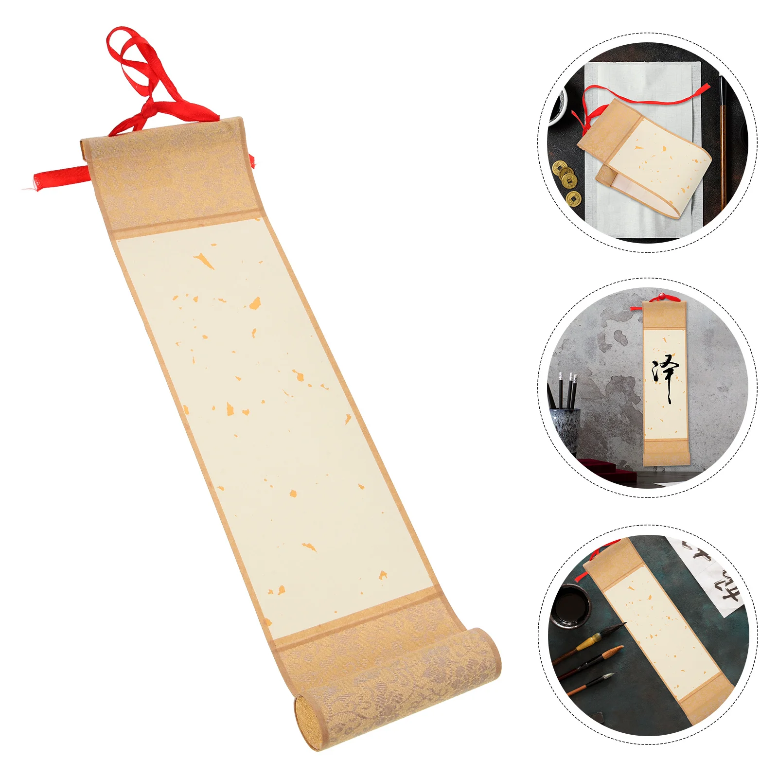 

Chinese Calligraphy Scroll Paper Vintage Blank Scroll for Painting Calligraphy Practicing Durable Art Decoration Supply