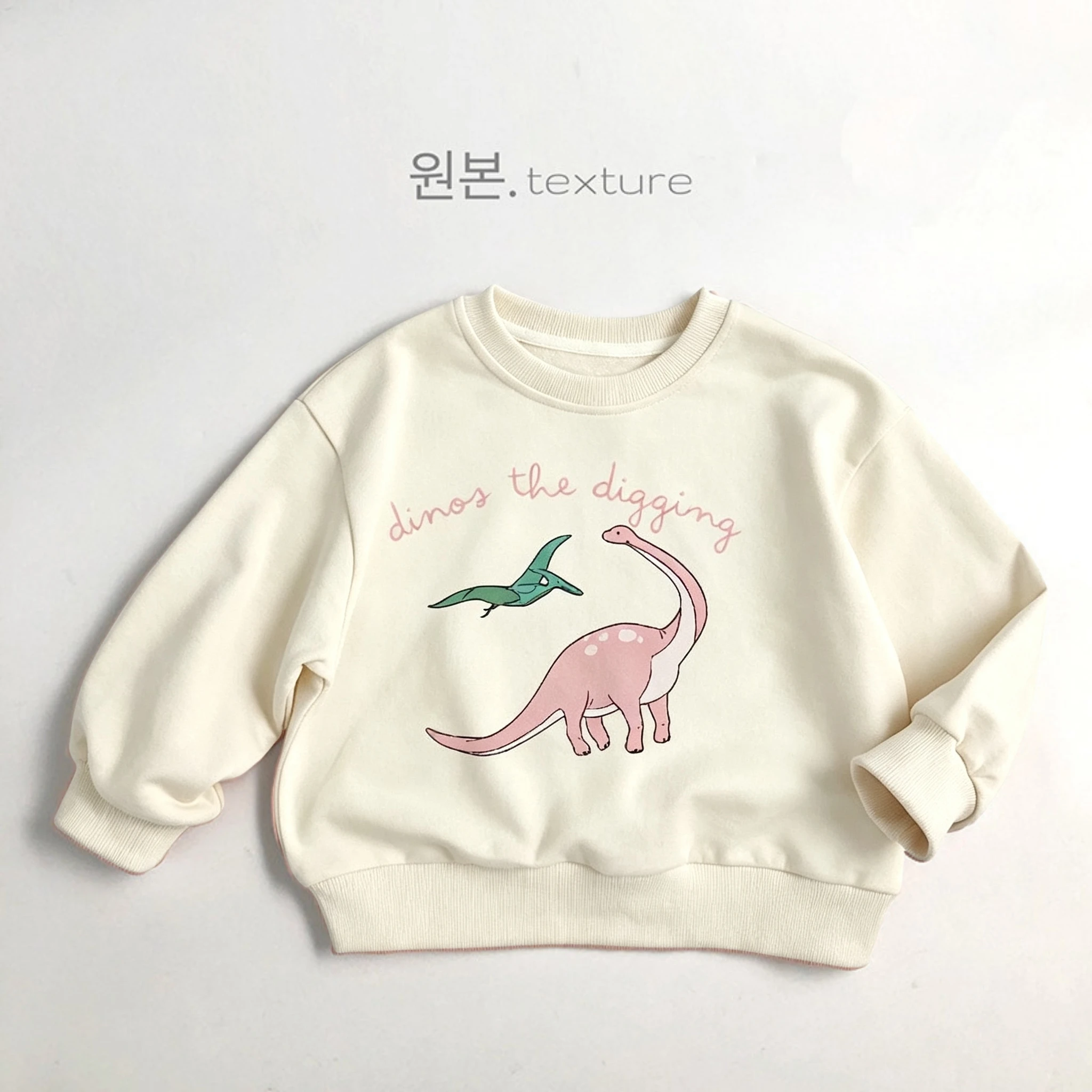 Dinosaur Pattern Baby Girls Sweatshirts Long Sleeve Tops Fashion Casual Children Hoodie Crewneck Spring Fall Kids Clothing New