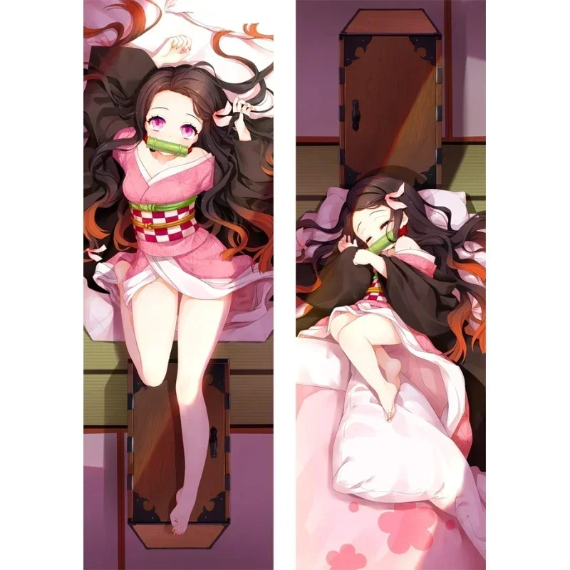 7size kamado nezuko Anime character printed Dakimakura Pillowcase Hug Body Sexy Pillowcase OTAKU Waifu Pillow Cover