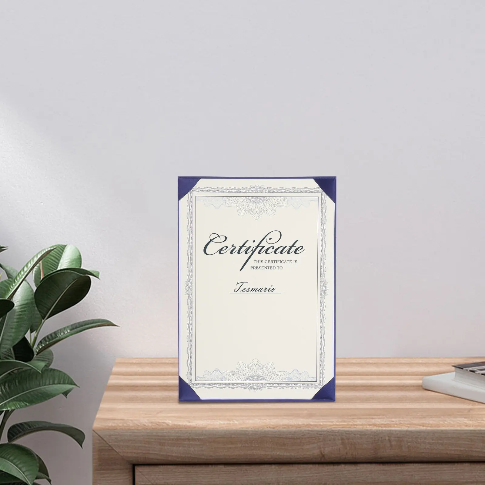 Diploma Certificate Cover Frame Premium Waterproof Paper Silk Cloth Lightweight Portable for Graduation High School College