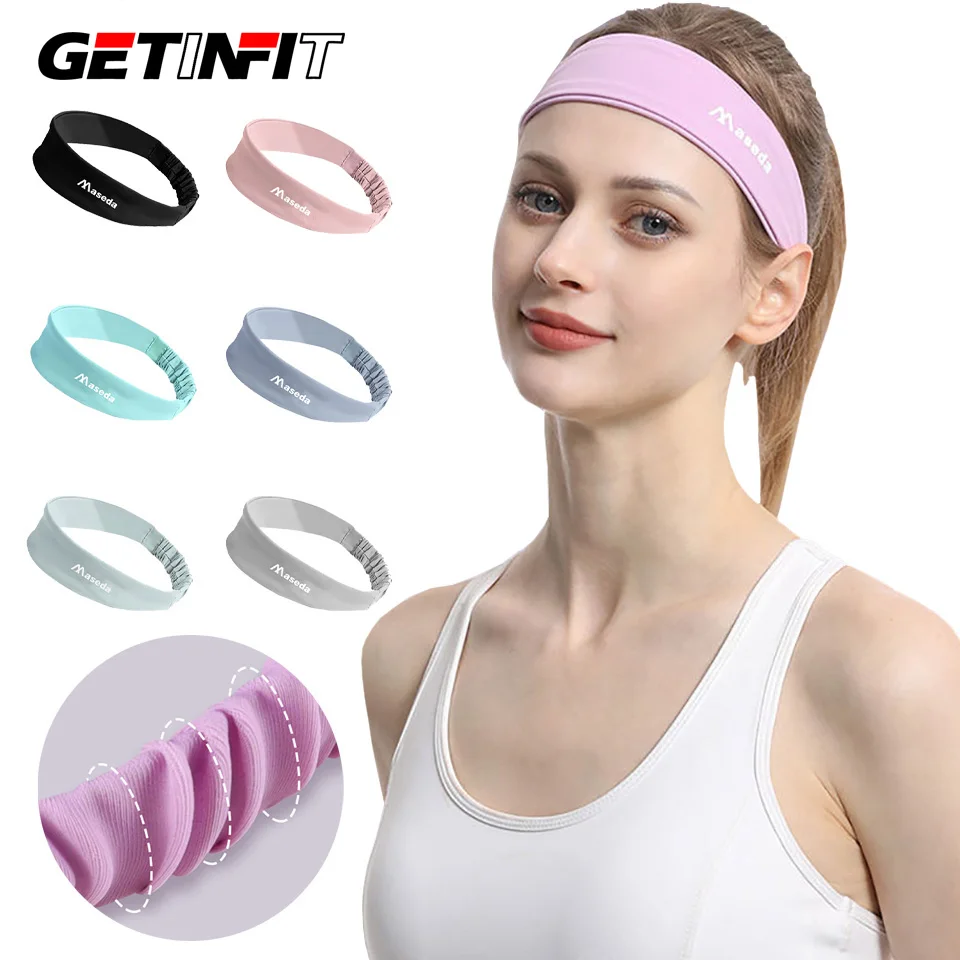 Elastic Workout Tennis Sport Headbands Sweatband Fitness Jog Basketball Headscarf Yoga Running Hair Band Sweat Bandage Men Women