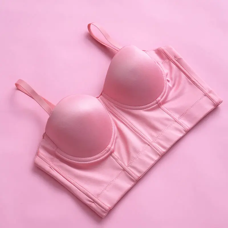 سترة بحمالات جديدة لعام 2025 مع وسادة صدر مع حلقة فولاذية داخل الصدر ملفوفة على شكل أنبوب علوي ملابس داخلية بكتف كلمة واحدة ملابس داخلية #4