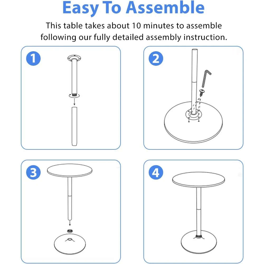 Meja Bar Modern FDW 2 Set Tinggi 40 cm Meja Makan Dapur Pub Hidrolik Ruang Makan Rumah Meja Atas Dapur