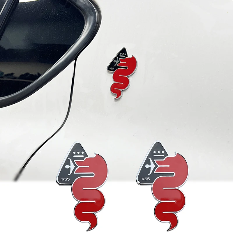 Body fender decorative badge 1/55 Dragon Edition Decorative Label sticker for Alfa Romeo Giulia Stelvio Tonale Giulietta 159