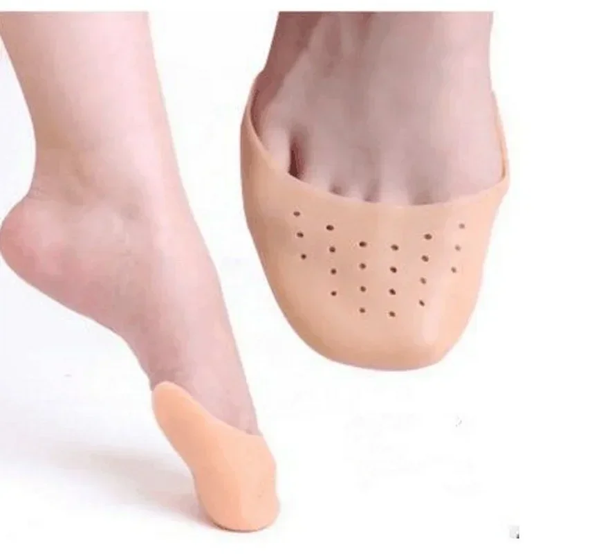 Protector de punta para zapatos de baile de Ballet con orificio de aire, herramientas de silicona para el cuidado de los pies, insertos absorbentes de suela, 1 par de almohadillas para los pies