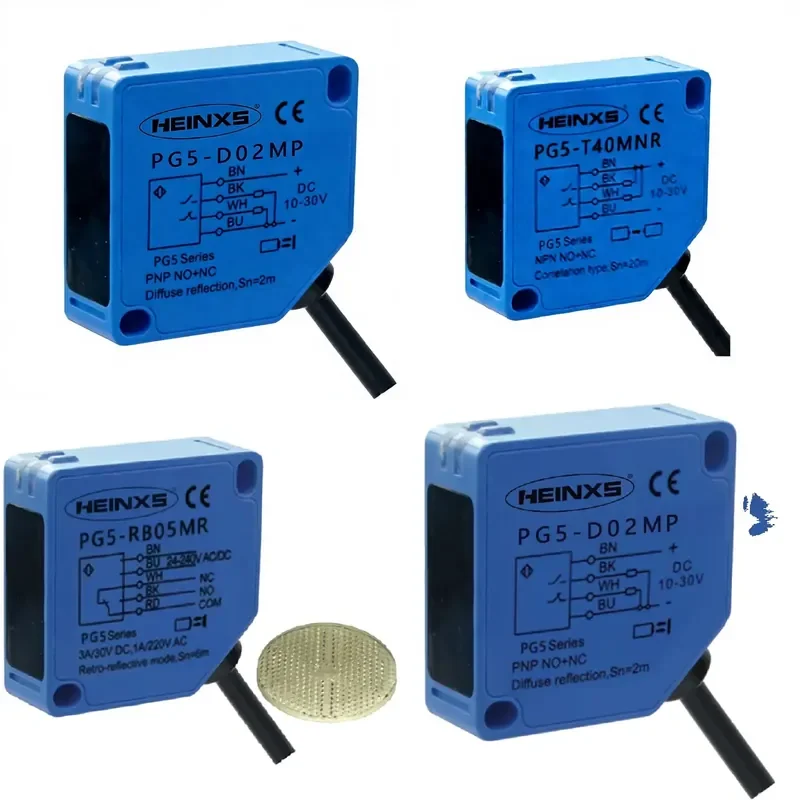 

HEINXS PG5-T40MNR Long-range Opposed-type Photoelectric Proximity Sensor Switch NPN Background Suppression 40m Sensing